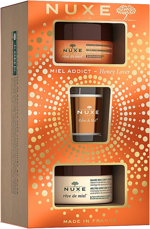 NUXE REVE DE MIEL B.SCRUB 175ML+B.OIL 200ML+CANDLE