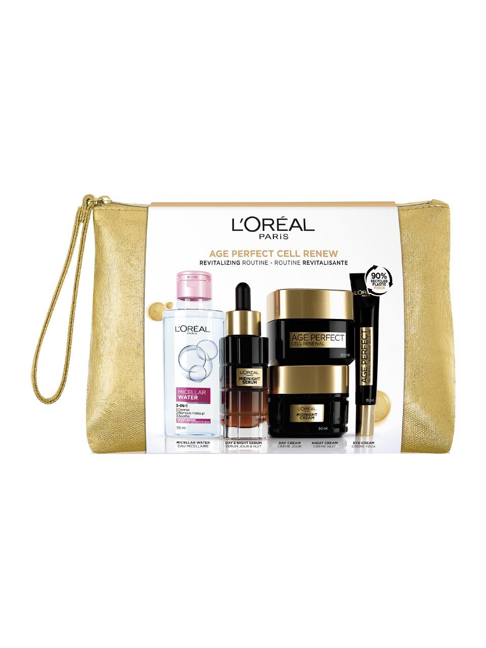 L'OREAL PARIS AGE PERFECT SET DCR 50ML + NCR 50ML + SERUM 30ML + EYE CR 15ML + MIC WATER 95ML
