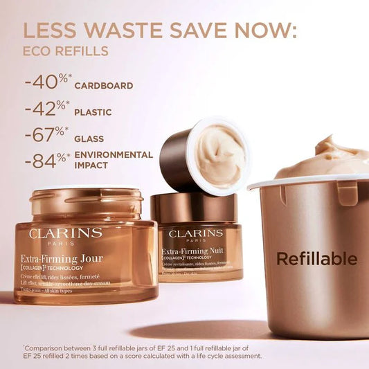 CLARINS EXTRA FIRMING REFILABLE SPF15 ALL SKIN DAY CR 50ML + NIGHT CR 50ML