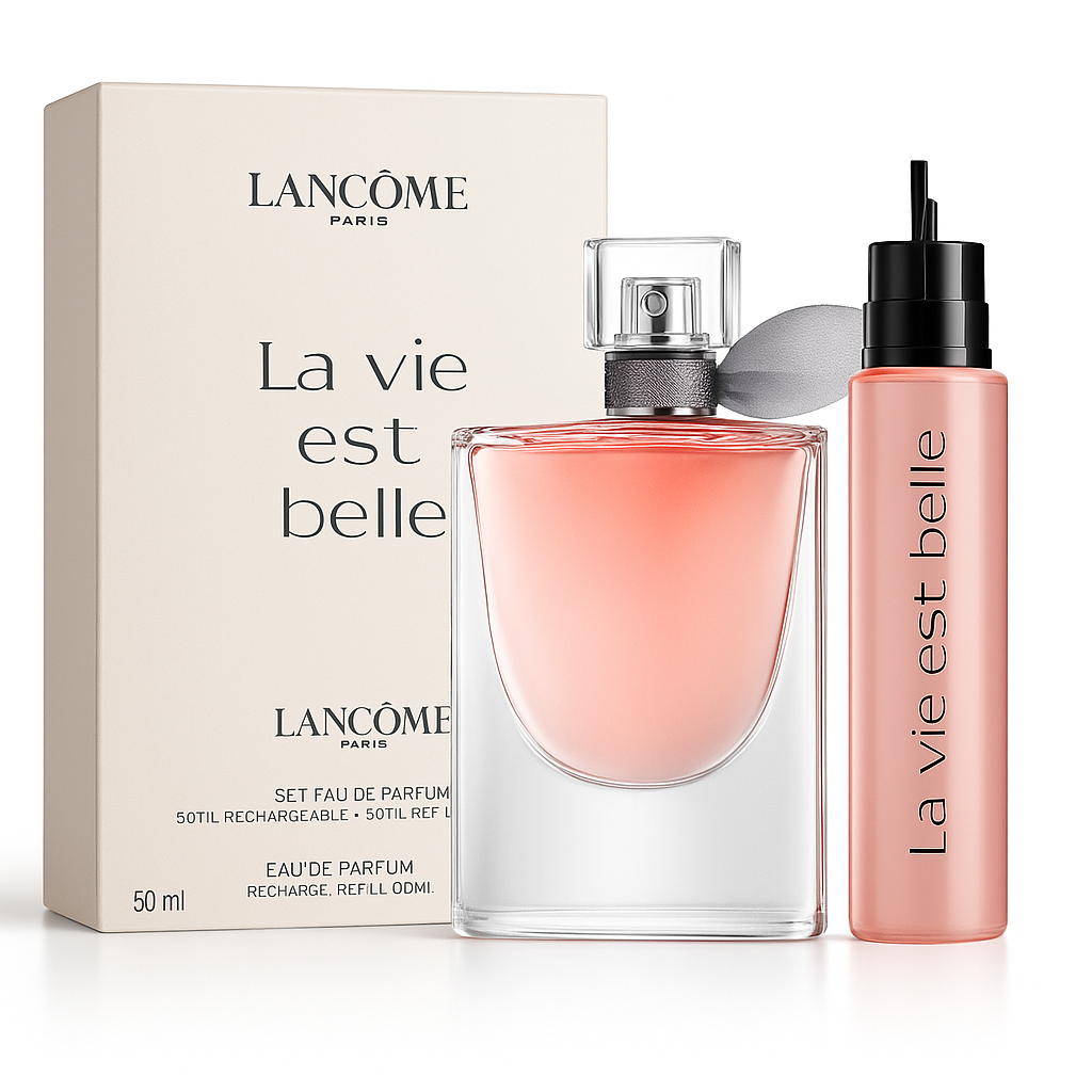 LANCOME LA VIE EST BELLE SET EDP 50ML REFILLABLE 50ML+ EDP REFILL 100ML