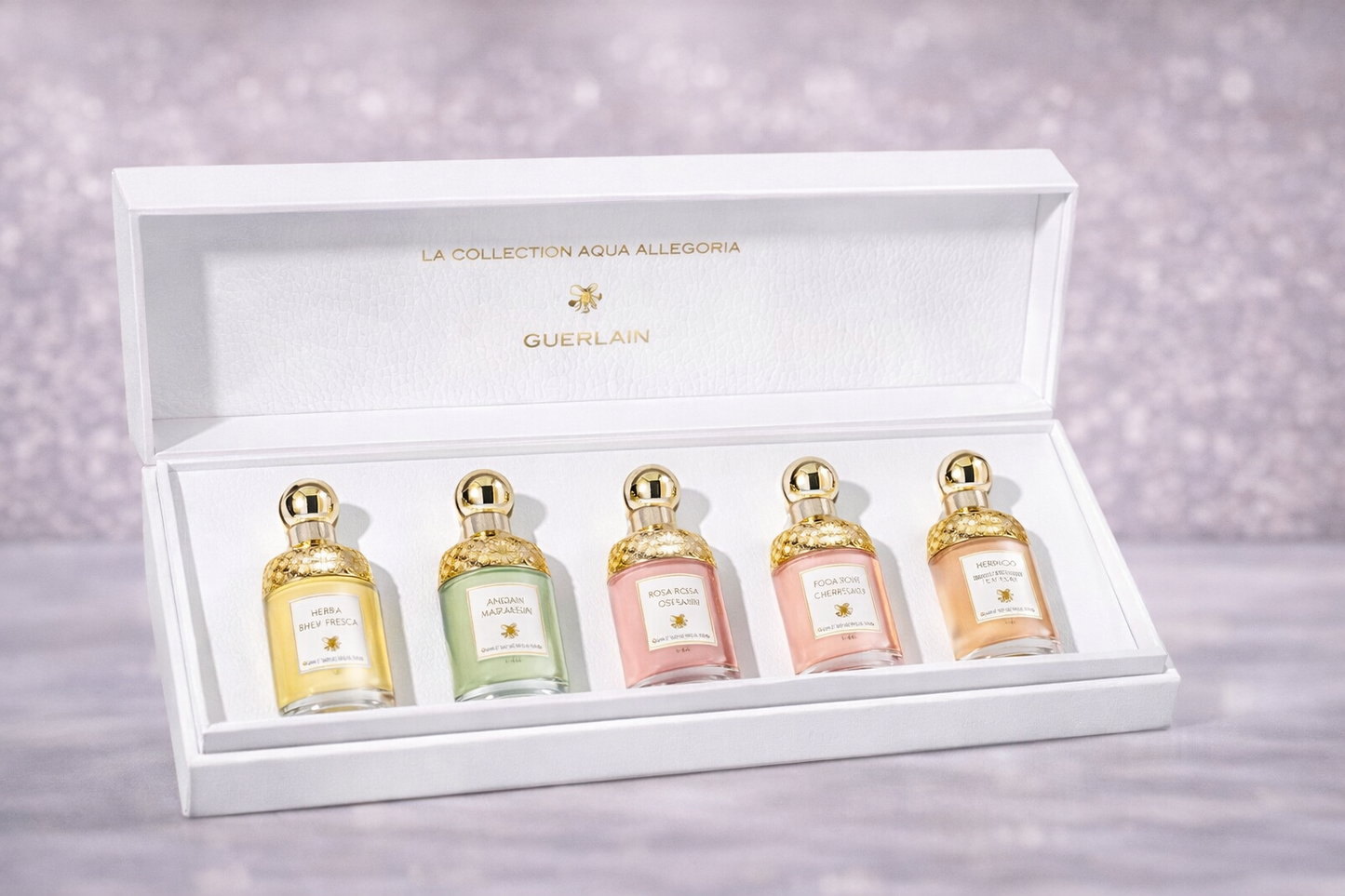 GUERLAIN MINIATURES AQUA ALLEGORIA COFFRET OF 5PCS
